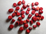 10pcs Natural Red Coral Shaped Jewelry Pendants