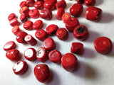 10pcs Natural Red Coral Shaped Jewelry Pendants