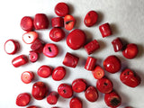 10pcs Natural Red Coral Shaped Jewelry Pendants