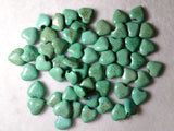 10Pcs Natural Turquoise Heart Pendants
