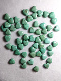 10Pcs Natural Turquoise Heart Pendants