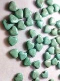 10Pcs Natural Turquoise Heart Pendants