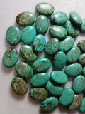 10Pcs Natural Turquoise Oval Jewelry Pendants