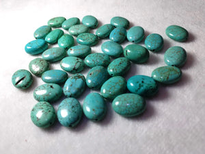 10Pcs Natural Turquoise Oval Jewelry Pendants