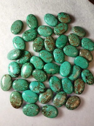 10Pcs Natural Turquoise Oval Jewelry Pendants