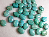 10Pcs Natural Turquoise Oval Jewelry Pendants