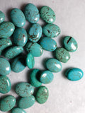 10Pcs Natural Turquoise Oval Jewelry Pendants
