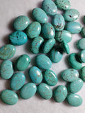 10Pcs Natural Turquoise Oval Jewelry Pendants