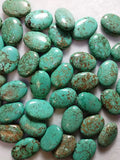10Pcs Natural Turquoise Oval Jewelry Pendants