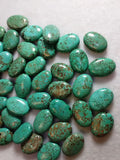 10Pcs Natural Turquoise Oval Jewelry Pendants