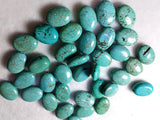 10Pcs Natural Turquoise Oval Jewelry Pendants