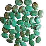 10Pcs Natural Turquoise Oval Jewelry Pendants