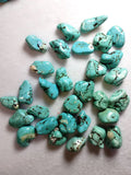 10Pcs 100% Natural Turquoise Rubbly Jewelry Pendants
