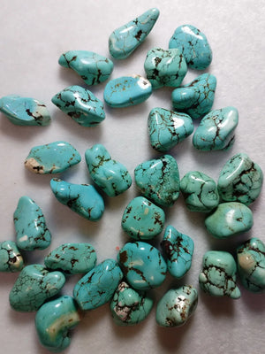 10Pcs 100% Natural Turquoise Rubbly Jewelry Pendants