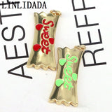 10Pcs Candy Lollipops CZ Charms Pendants Enamel DIY Decoration