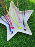 10Pcs Religious Yin Yang Necklace Charm Colorful Tai Ji Pendant