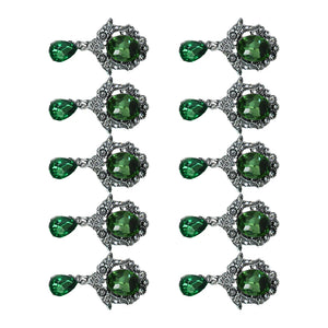 10Pcs Flower Brooch Pin Rhinestone Breastpin Decorations Party Jewelry