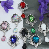 10Pcs Flower Brooch Pin Rhinestone Breastpin Decorations Party Jewelry