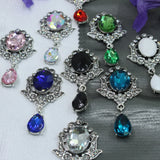 10Pcs Flower Brooch Pin Rhinestone Breastpin Decorations Party Jewelry