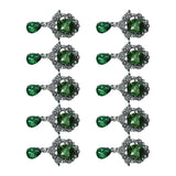 10Pcs Flower Brooch Pin Rhinestone Breastpin Decorations Party Jewelry