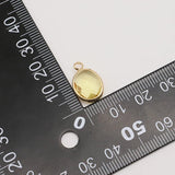 10Pcs Yellow Zircon Charms 18k Plated Pendant for Jewelry Making