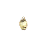 10Pcs Yellow Zircon Charms 18k Plated Pendant for Jewelry Making