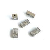 10Pcs Zirconia Pave Wheel Spacer Brass Disc Beads for Bracelet Necklace