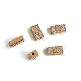 10Pcs Zirconia Pave Wheel Spacer Brass Disc Beads for Bracelet Necklace