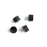 10Pcs Zirconia Pave Wheel Spacers Brass Beads Jewelry Findings