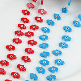 10Pcs/lot 10x14mm Red Hand Shape Shell Evil Eye Beads For DIY Jewelry