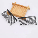 10Pcs Twisted Wire Hair Comb Base for DIY Hair Comb Clip