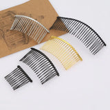 10Pcs Twisted Wire Hair Comb Base for DIY Hair Comb Clip