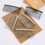 10Pcs Twisted Wire Hair Comb Base for DIY Hair Comb Clip