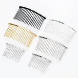 10Pcs Twisted Wire Hair Comb Base for DIY Hair Comb Clip