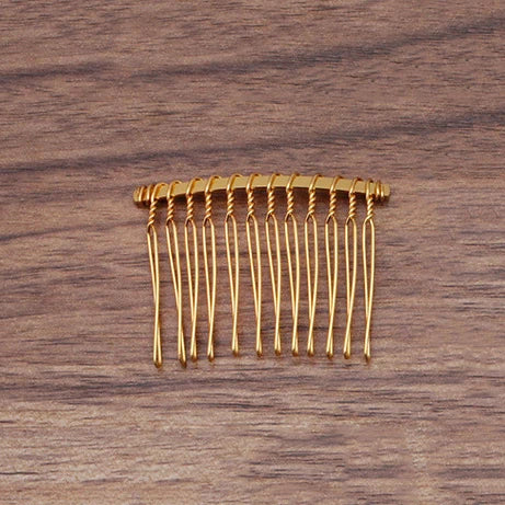10Pcs Twisted Wire Hair Comb Base for DIY Hair Comb Clip