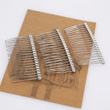 10Pcs Twisted Wire Hair Comb Base for DIY Hair Comb Clip
