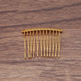 10Pcs Twisted Wire Hair Comb Base for DIY Hair Comb Clip
