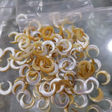 10Pcs 12MM Moon Shape Pink Yellow Mother Pearl Shell Beads DIY Earrings Jewelry