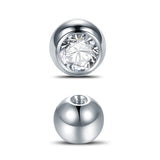 10Pcs Titanium Screw Gem Balls Body Jewelry Rings