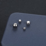 10Pcs Titanium Screw Gem Balls Body Jewelry Rings