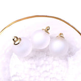 10Pcs 16mm Acrylic Frosted Beads Charms for Jewelry Making