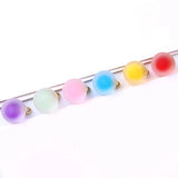 10Pcs 16mm Acrylic Frosted Beads Charms for Jewelry Making