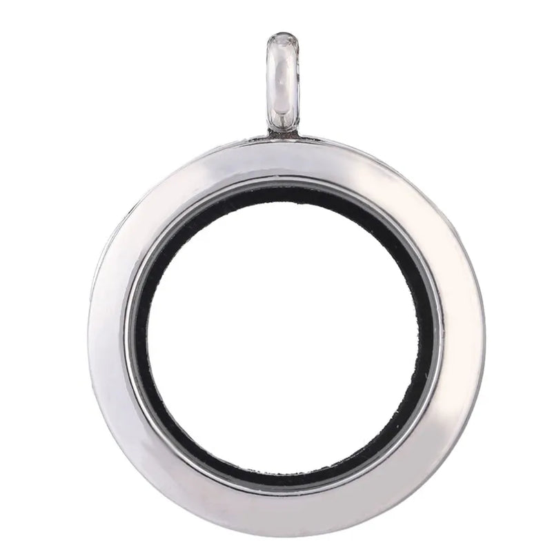 10Pcs 25mm Round Floating Locket Pendant Jewelry Accessories