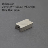 10Pcs Stainless Steel Logo Engraved Rectangle Beads DIY Jewelry Bracelets