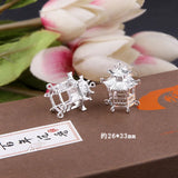 10Pcs 3D Chinese Architecture Alloy Charms Jewelry Making DIY Finding