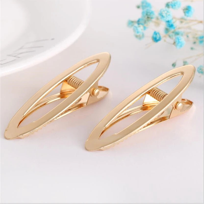 10Pcs Hollow/Flat Oval Hairpin Duckbill Clip DIY Hair Accessory Material