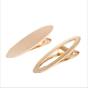 10Pcs Hollow/Flat Oval Hairpin Duckbill Clip DIY Hair Accessory Material