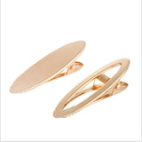 10Pcs Hollow/Flat Oval Hairpin Duckbill Clip DIY Hair Accessory Material