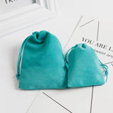 10Pcs/lot 7x9 9x12 Lake Velvet Earring Bags Drawstring Gift Pouc