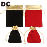 10Pcs/lot Red/Black Velvet Bag Drawstring Pouch Jewelry Packaging Storage